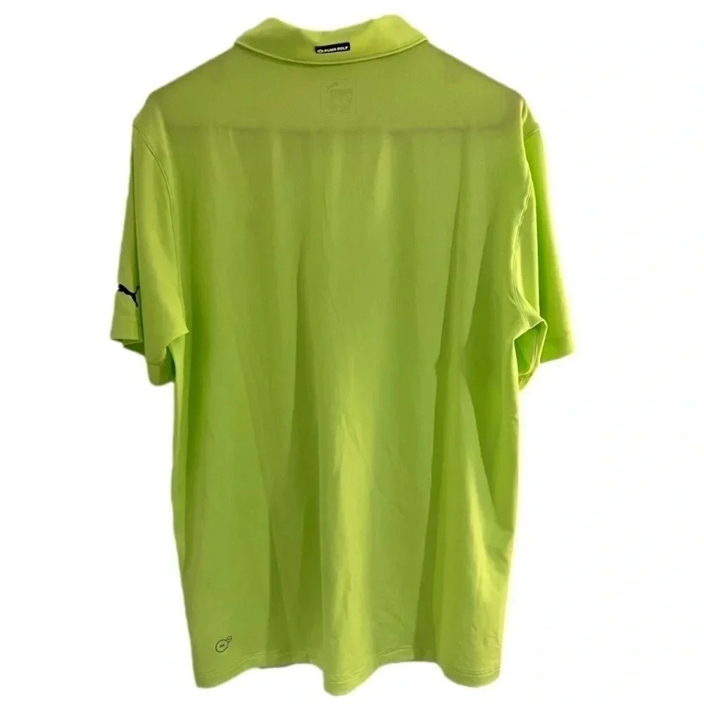 Puma Golf Neon Green polo in size medium - Picture 2 of 6
